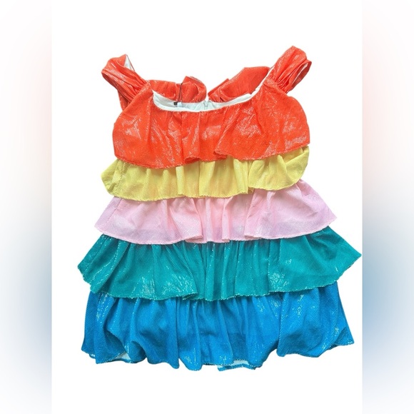 Olivia Rubin Clarissa Tiered Sequin Mini Dress Rainbow new with tags Size 12 - Picture 5 of 12